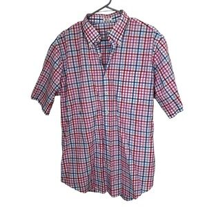 Peter Millar 100% Cotton Button Down Short Sleeve Large
